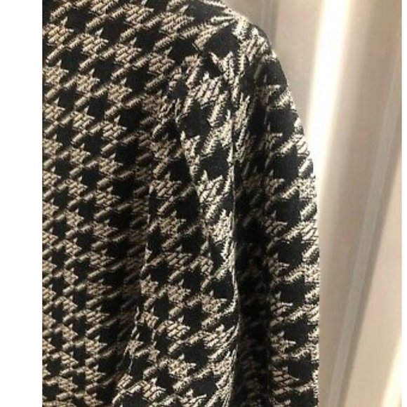 🖤🤍🖤 ZARA Houndstooth Rushed Dress, Size S, NWT - Picture 5 of 6